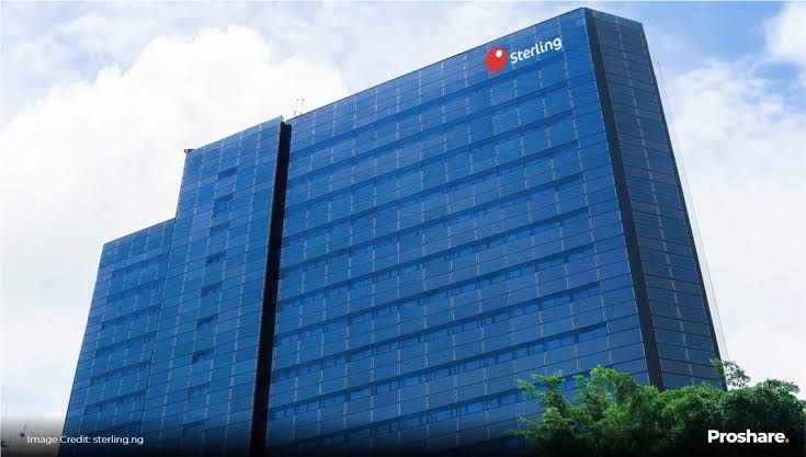 Modern Sterling office building showcasing corporate success in Nigeria.
