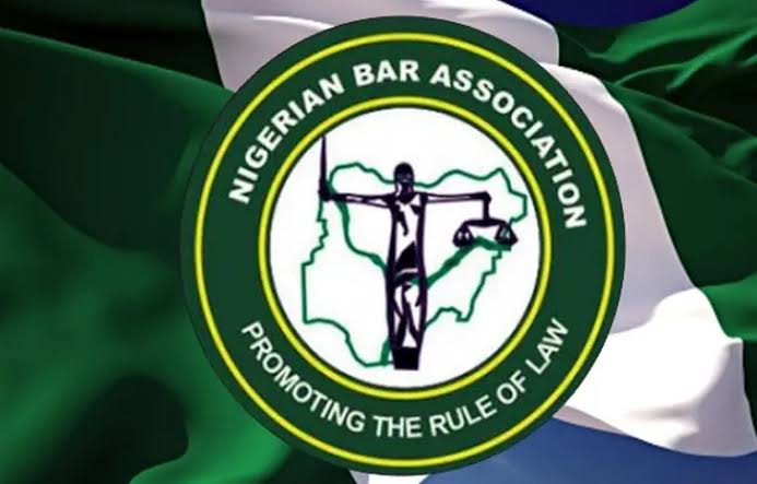 Nigerian Bar Association emblem with flag background, related to NBA recognition issues.