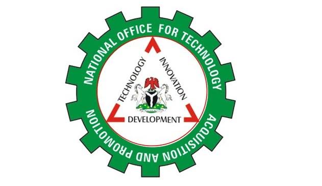 Logo of the National Office for Technology, Nigeria, featuring innovation and development symbols.